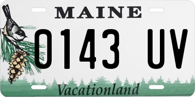 ME license plate 0143UV