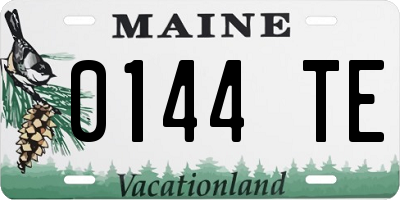 ME license plate 0144TE
