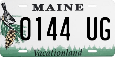 ME license plate 0144UG