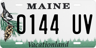 ME license plate 0144UV