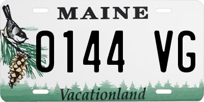 ME license plate 0144VG