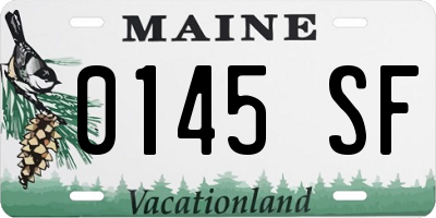 ME license plate 0145SF