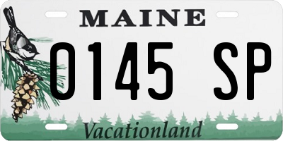 ME license plate 0145SP
