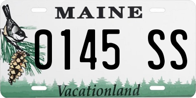 ME license plate 0145SS