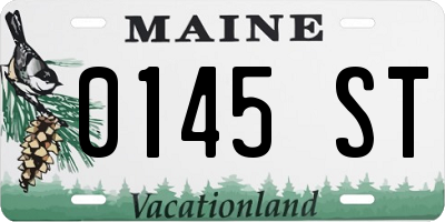 ME license plate 0145ST