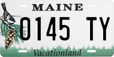 ME license plate 0145TY