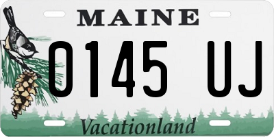 ME license plate 0145UJ