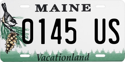 ME license plate 0145US