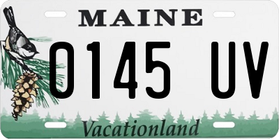 ME license plate 0145UV