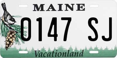 ME license plate 0147SJ
