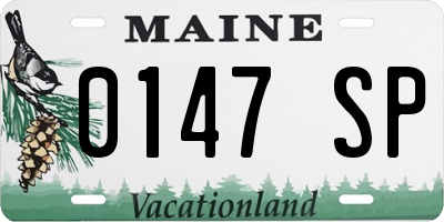 ME license plate 0147SP