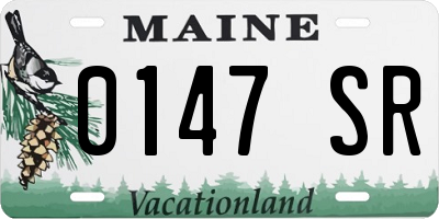 ME license plate 0147SR