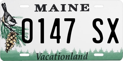 ME license plate 0147SX