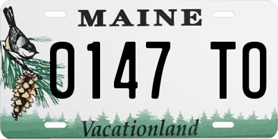 ME license plate 0147TO