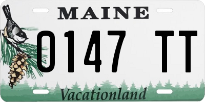 ME license plate 0147TT