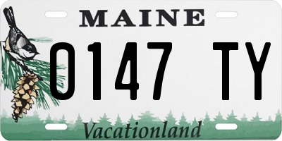 ME license plate 0147TY
