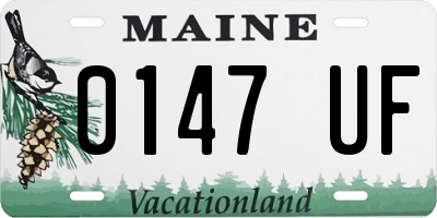 ME license plate 0147UF