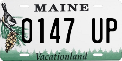 ME license plate 0147UP