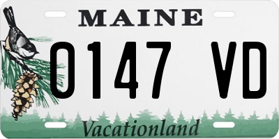 ME license plate 0147VD