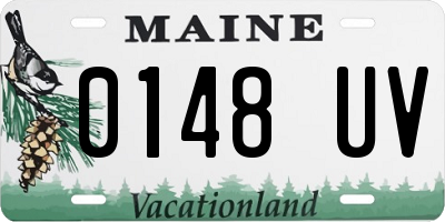 ME license plate 0148UV