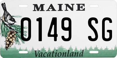 ME license plate 0149SG