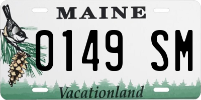 ME license plate 0149SM