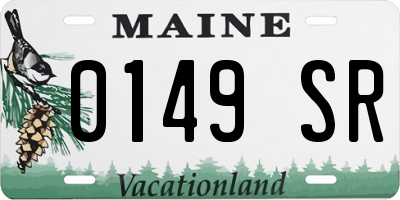 ME license plate 0149SR