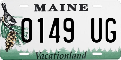ME license plate 0149UG