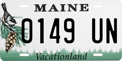 ME license plate 0149UN
