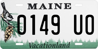 ME license plate 0149UO