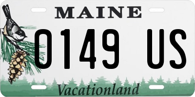 ME license plate 0149US