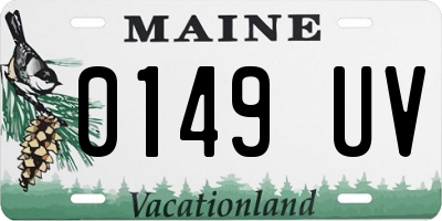 ME license plate 0149UV