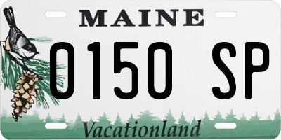 ME license plate 0150SP