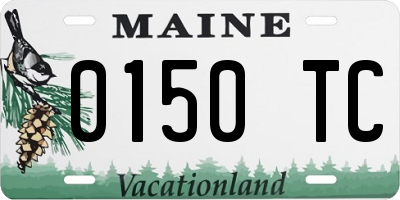 ME license plate 0150TC