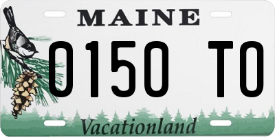 ME license plate 0150TO