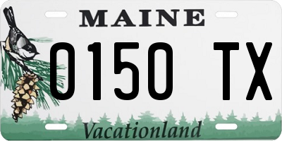 ME license plate 0150TX
