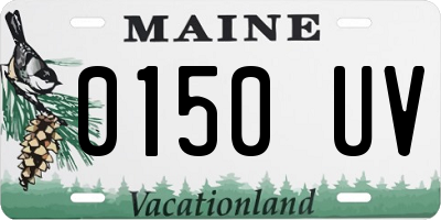 ME license plate 0150UV