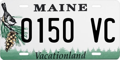 ME license plate 0150VC
