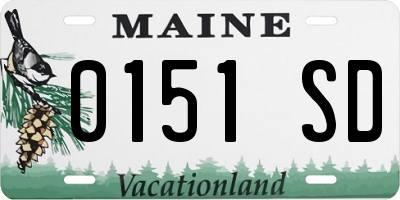 ME license plate 0151SD