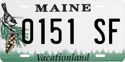 ME license plate 0151SF