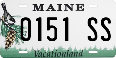 ME license plate 0151SS