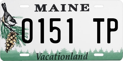 ME license plate 0151TP