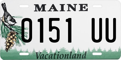 ME license plate 0151UU