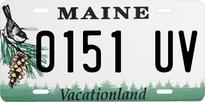 ME license plate 0151UV