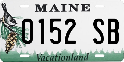 ME license plate 0152SB