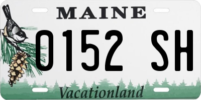 ME license plate 0152SH