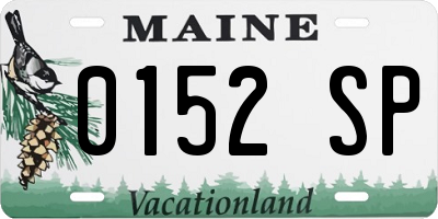ME license plate 0152SP
