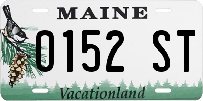 ME license plate 0152ST