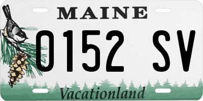 ME license plate 0152SV