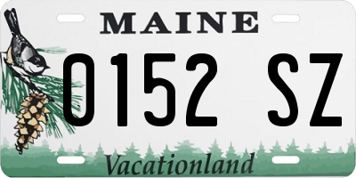 ME license plate 0152SZ
